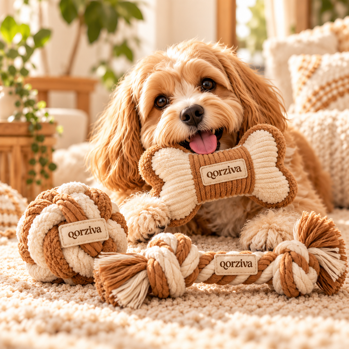 qorziva™ Cozy Plush Pet Toy Set