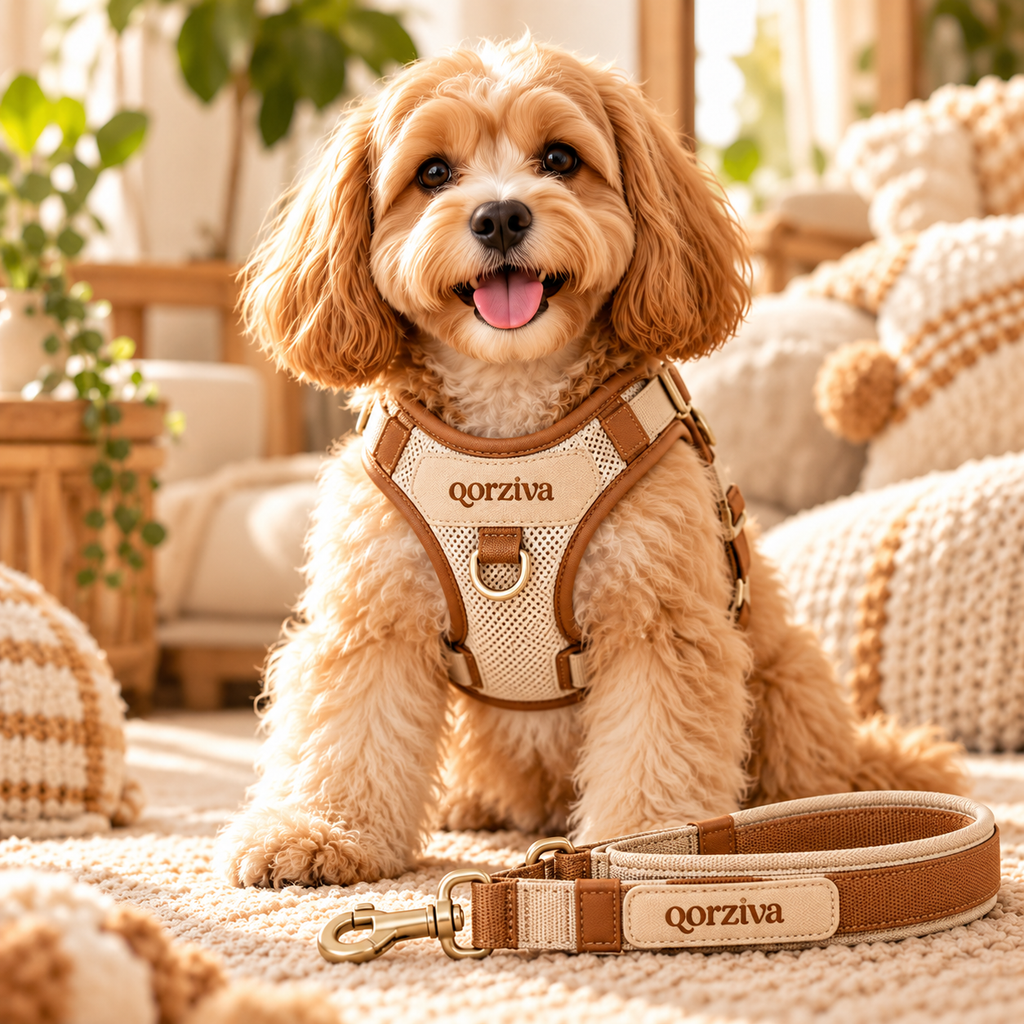 qorziva™ Cozy Comfort Pet Harness & Leash Set
