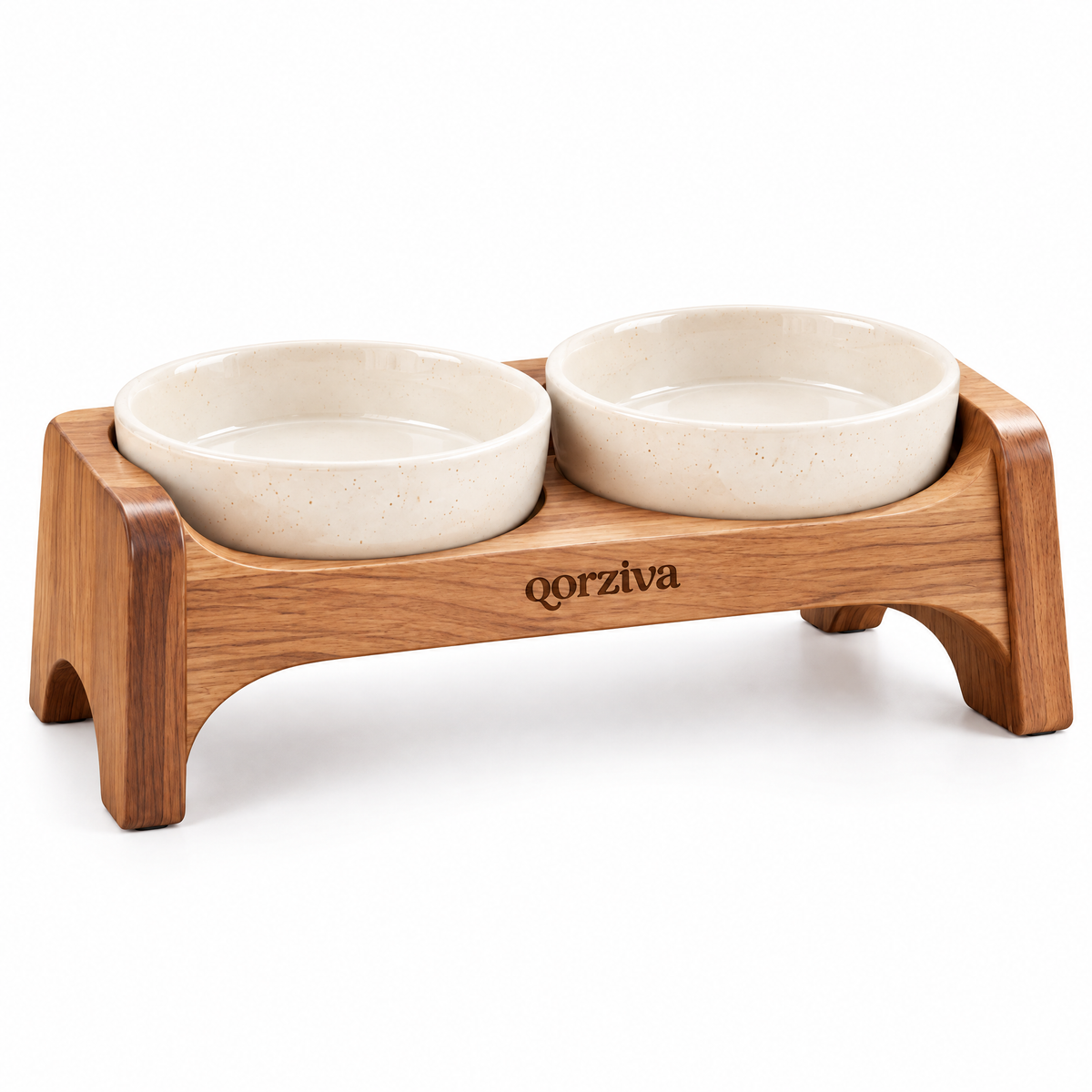 qorziva™ Elevated Double Pet Bowl Stand