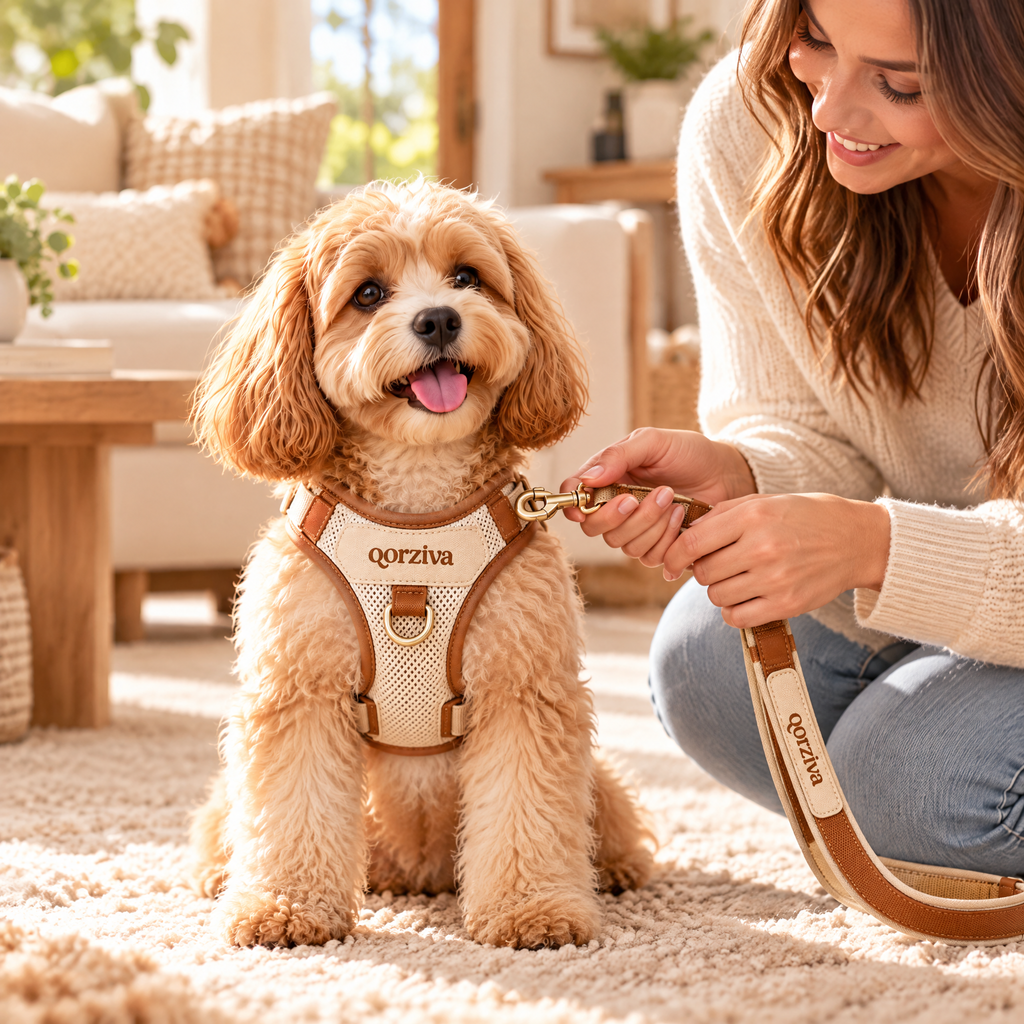 qorziva™ Cozy Comfort Pet Harness & Leash Set
