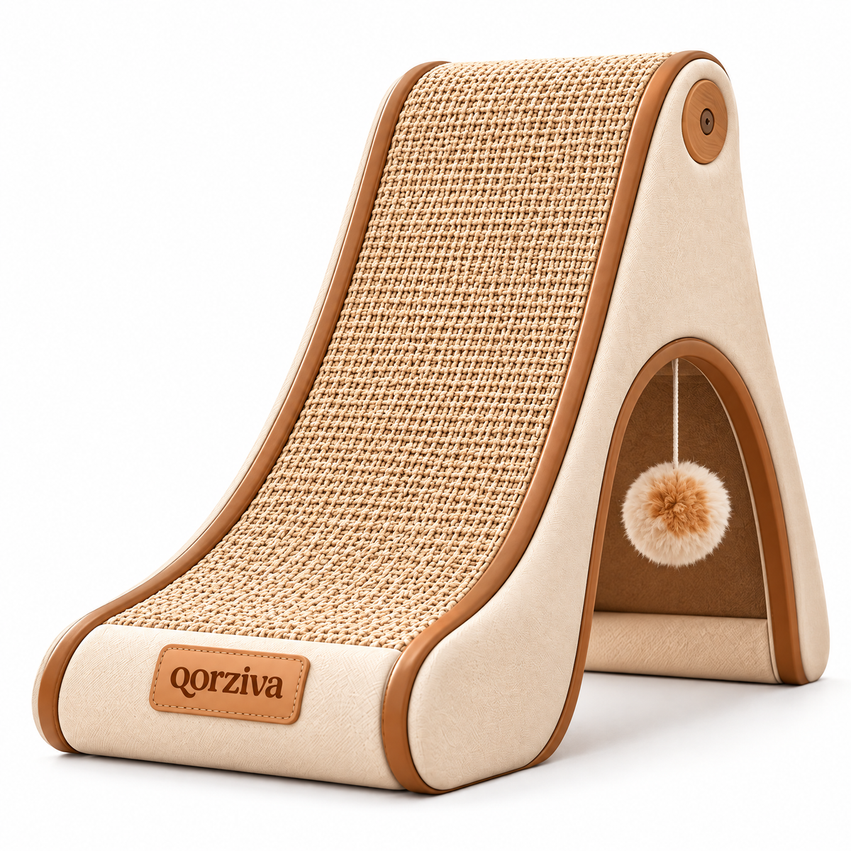 qorziva™ Cozy Triangle Cat Scratcher & Hideaway