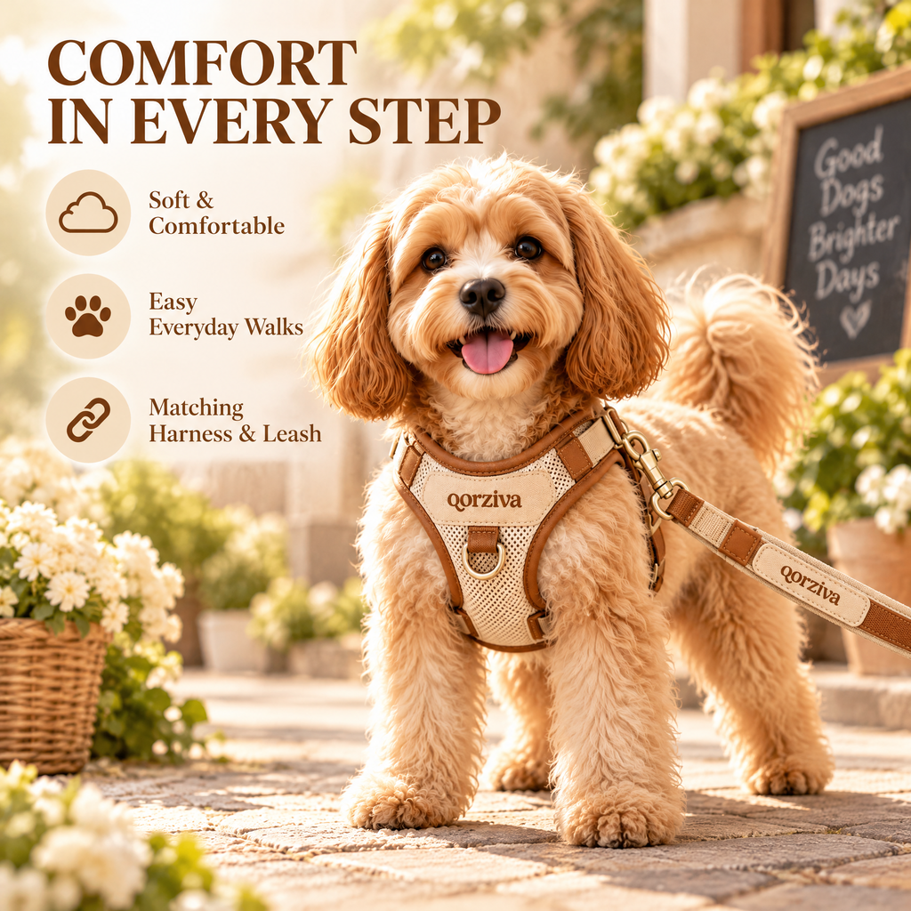 qorziva™ Cozy Comfort Pet Harness & Leash Set