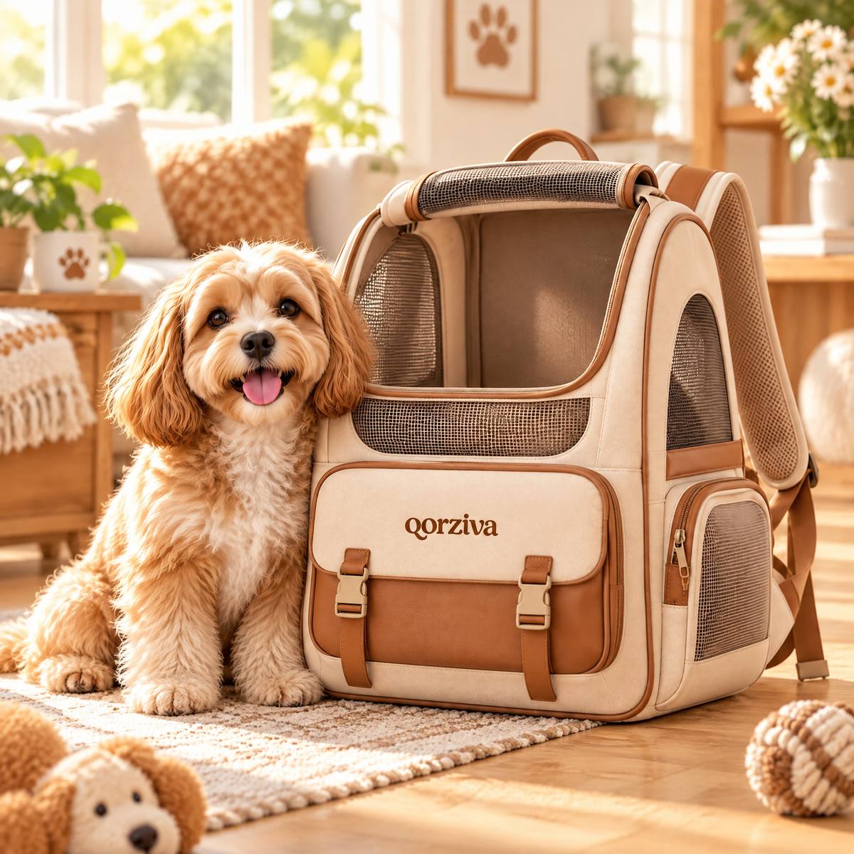 qorziva™ Cozy Pet Carrier Backpack