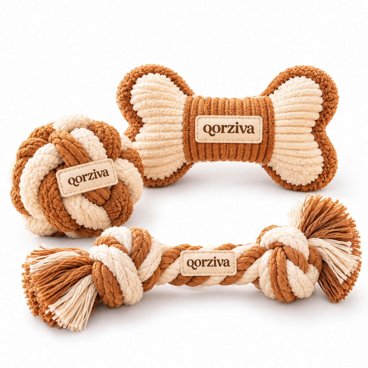 qorziva™ Cozy Plush Pet Toy Set