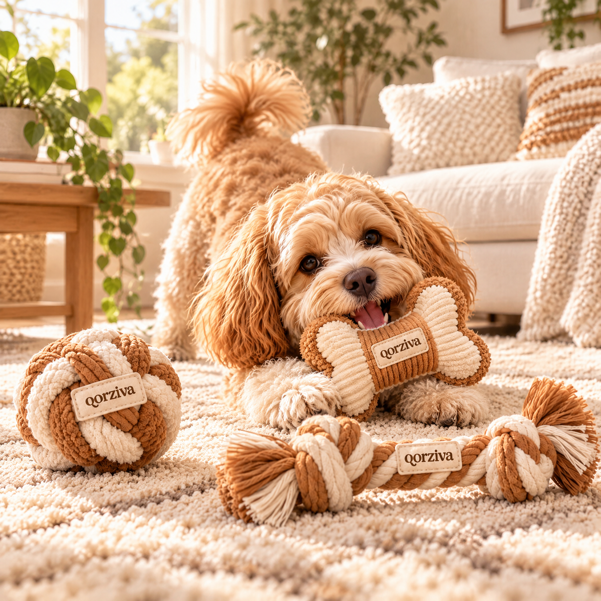 qorziva™ Cozy Plush Pet Toy Set
