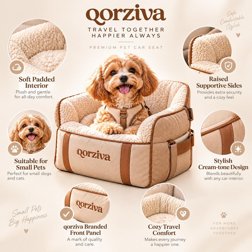 qorziva™ Cozy Pet Car Booster Seat